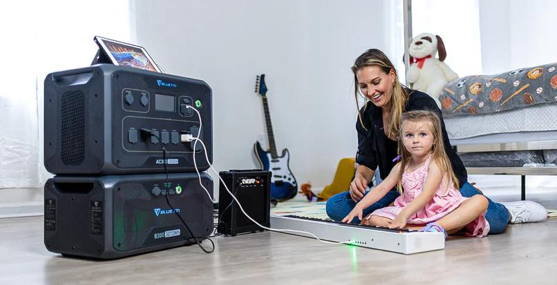 BLUETTI AC200PL Portable Power Station 2304Wh Solar Generator Expandable to 8448Wh 4 2400W AC Outlets 3600W Power Lifting 30A TT30 Output LiFePO4 Battery Backup for RV Camping Home Use