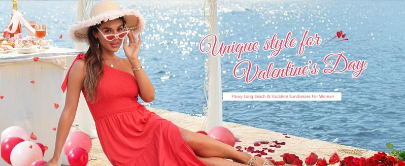 MEROKEETY Women's Summer One Shoulder Sleeveless Knot Smocked Midi Dress Split Tiered Flowy Dresses