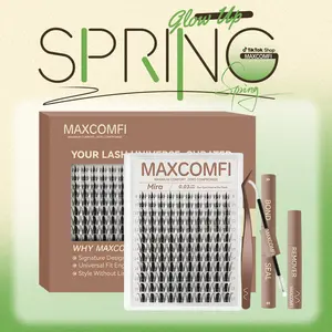 MIRA | MaxComfi Comic-Worthy Lashes Without the Discomfort Long-Lasting, Waterproof & Super Soft & Thin Band Too |  Waterproof Long-Lasting Natural Daily Volume Style Beginner-Friendly DIY Lashes for Flawless Voluminous Look Trendy Must-Have