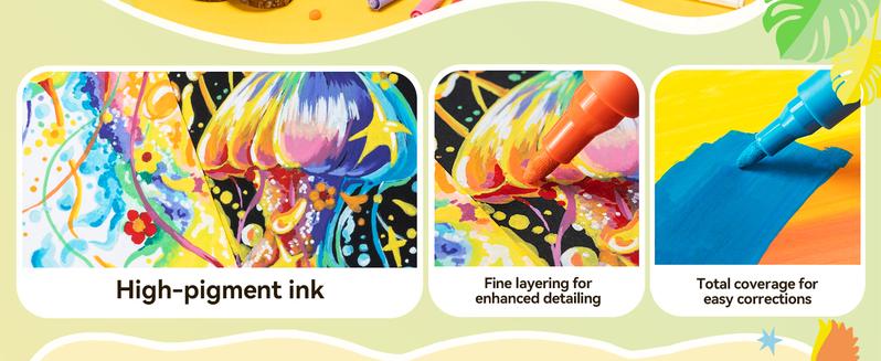 Ohuhu Acrylic Paint Markers: Bullet Tip - 30 Colors - High Opacity Paint Pens Waterproof Acrylic Markers for Rock Painting Easter Eggs Wood Glass Ceramic Canvas - Kalalau Series of Ohuhuart