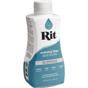 Rit Evening Blue 8 oz Liquid Fabric Dye for Clothing Décor & Crafts