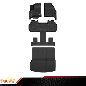 TPE Floor Mats Cargo Liner w/Backrest Mat Fits 2024-2026 Chevy Traverse 7 Seats