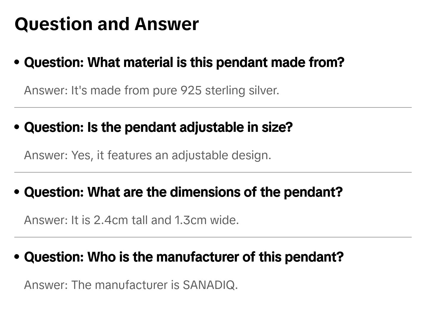 Adjustable Sterling Silver Cat Charm Pendant