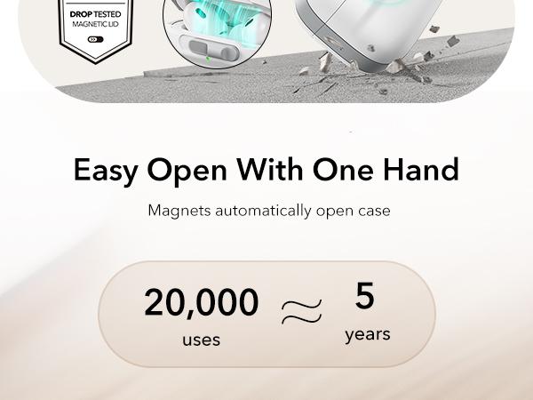 ESR for AirPods Pro 3 & AirPods Pro 2/1 Case, AirPods 4 Case, MagSafe Compatible, Magnetic Lid Lock, Drop-Proof Protection Cover with Lanyard, Pulse Series