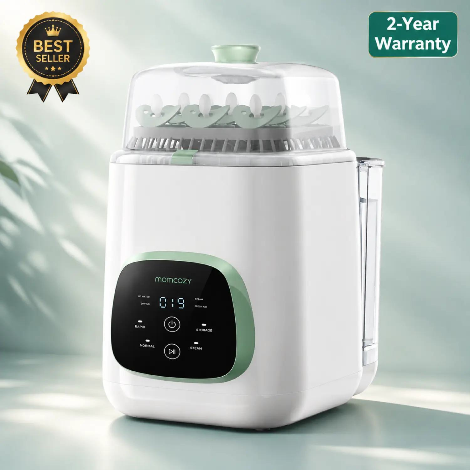 Momcozy KleanPal Pro Baby Bottle Washer, Sterilizer & Dryer - All-in-One Cleaning Machine for Bottles, Pump Parts & Baby Essentials - Time-Saving & Effortless Care