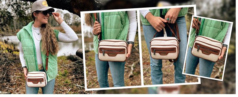 Wrangler Crossbody Bag for Women Multi Pocket Crossover Bag with Card Slot