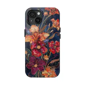 Dark Whimsical Flower Phone Case for iPhone 17 Pro Max Phone Case 17 Air 16E 16 15 Plus 14 13 12 11 X XS Max XR 7 8 Plus Phone Cases,Samsung Galaxy S25 ULTRA Phone Case S21 S22 S23 FE S24 Plus FE EDGE Plus