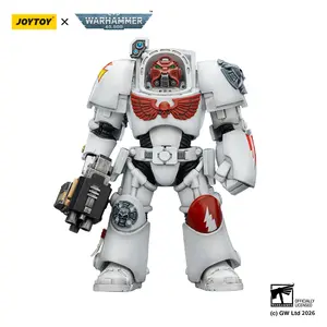 JOYTOY  Warhammer  40k  1/18  Action Figure White Scars Terminator 2 with Power Fist and Storm Bolter JT03196