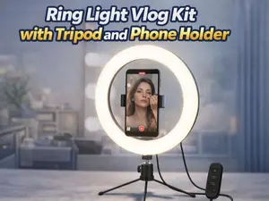 Ring Light Vlog Kit with Tripod and Phone Holder