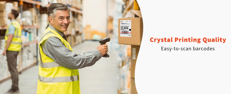 JADENS 4x6 Thermal Printing Labels 6000pcs/12 Stack (500 Pcs per Stack) - Labels for Thermal printer Waterproof, BPA/BPS Free, Most Thermal Printer, Perforated, Commercial Grade