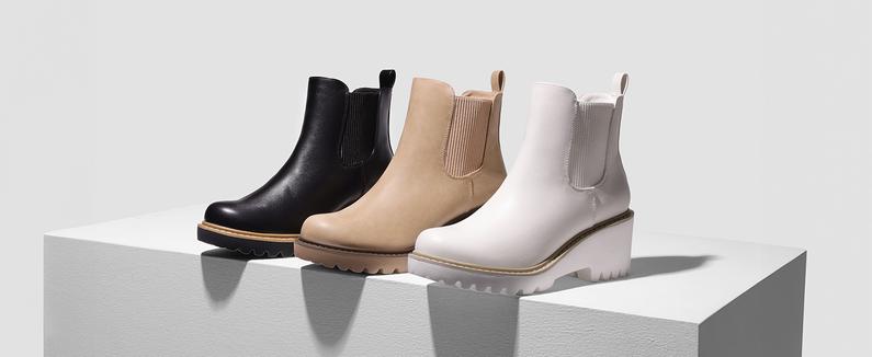 DREAM PAIRS Women's Wedge Chelsea Ankle Boots Fashion Round Toe Low Wedge Heel Platform Booties Shoes