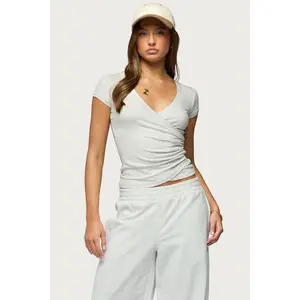 Iria V Neck Wrapped Top