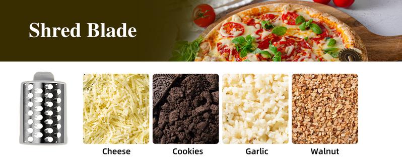 ONAIL Rotary Cheese Grater with Handle, 5+1 Six Well-Designed Blades, Strong Suctuon Cup Base, Kitchen Springtok Utensils Springtok