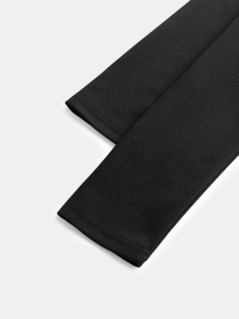 Women's Stylish Elegant Dress Slim-Fitting Figure-Flattering Long-Sleeved PU Leather Panel Zipper Closure All-Season Wear Formal Minimalist Party Workwear Womenswear Women's Stylish Elegant Dress Slim-Fitting Figure-Flattering Long-Sleeved PU Leather Panel Zipper Closure All-Season Wear Formal Minimalist Party Workwear Womenswear