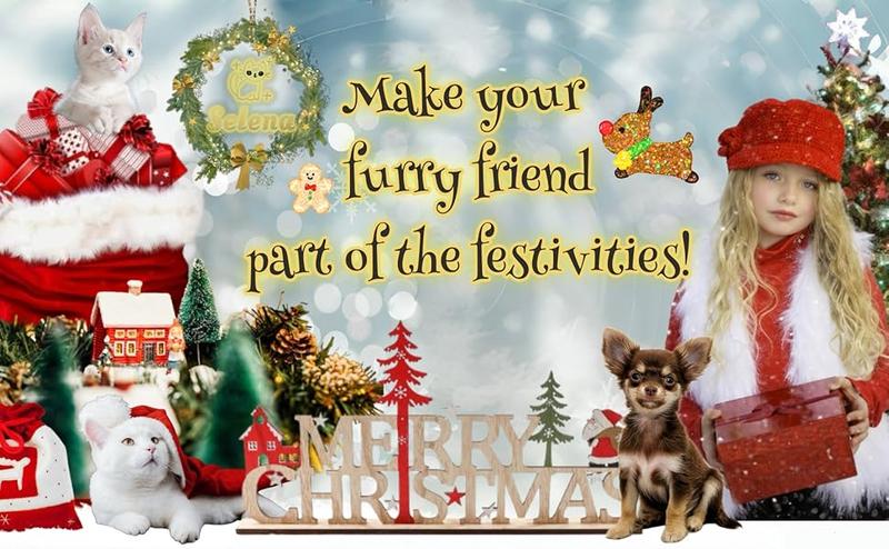 【Pet Supplies】Selena Cat Bee Antennae Hoodie Costume Dogs Cats Apparel Cute Stripe Outfit Medium Size Soft Fabric Keep Pets Warm Fun Dress Up Party Gift