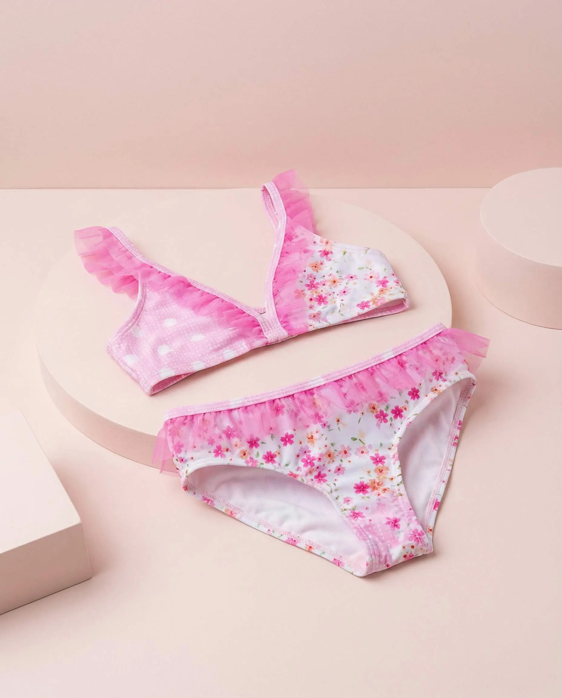 Limeapple Krista Ruffle Floral Bikini Swimswuit