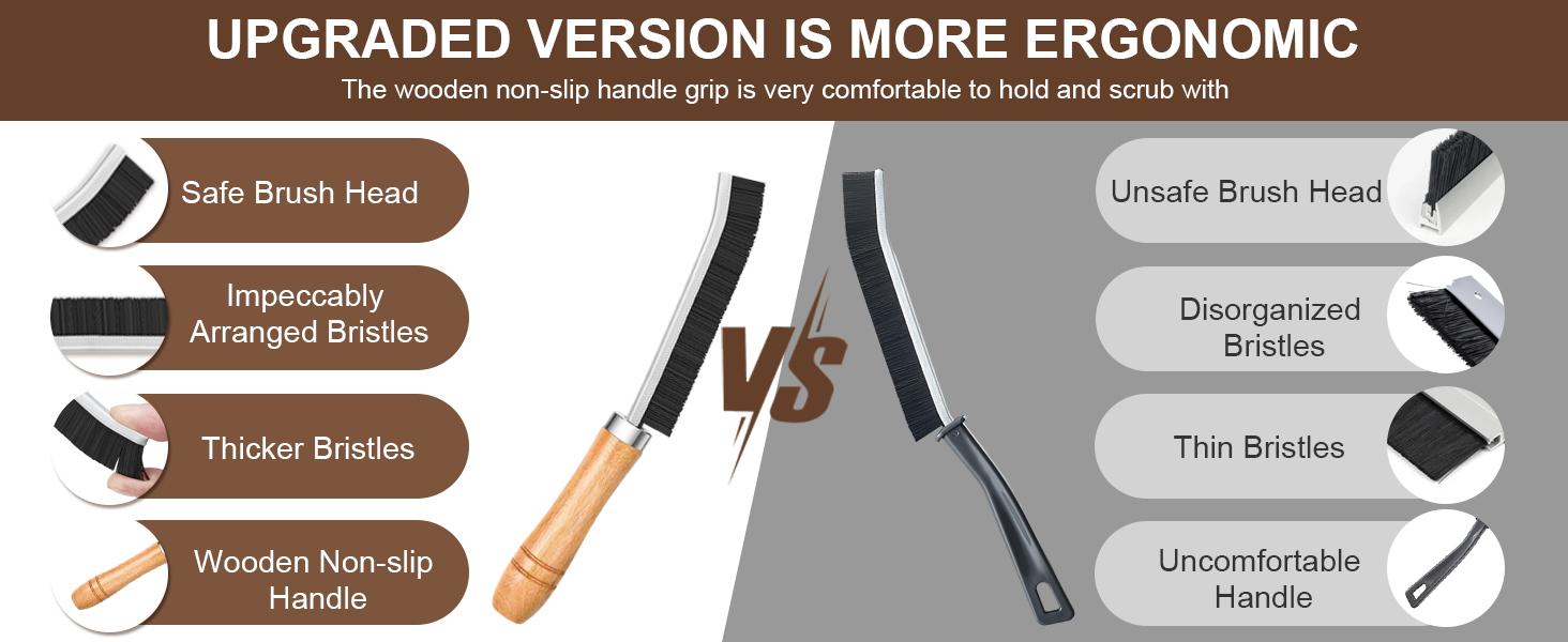 Crevice Cleaning Brush 3 Pcs Cleaning Supplies Hard Bristle Crevice Cleaning Brush Crevice Cleaning Brushes for Household Use Bathroom Tiles Kitchen