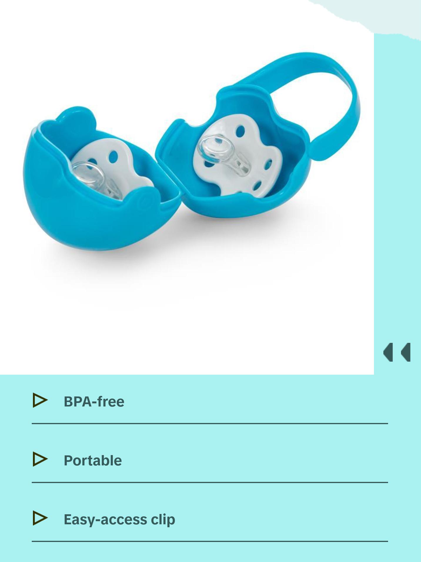 Primo Passi Pacifier Case, BPA Free Pacifier Holder Case, Container Box for Baby Binky, Blue