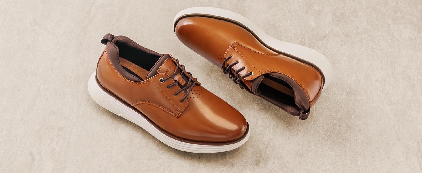 Clearance - Bruno Marc MaxFlex Suite Polish-] Men's Smart Casual Oxford Hybrid Sneakers Black Round Toe Lace-Up All Seasons Walking Shoes