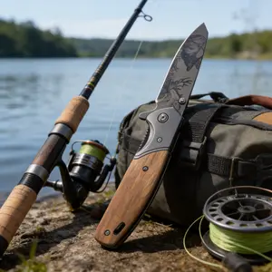 Deer Engraved Pocket Knife, Outdoor Survival Tool, Best Camping Gift for Him