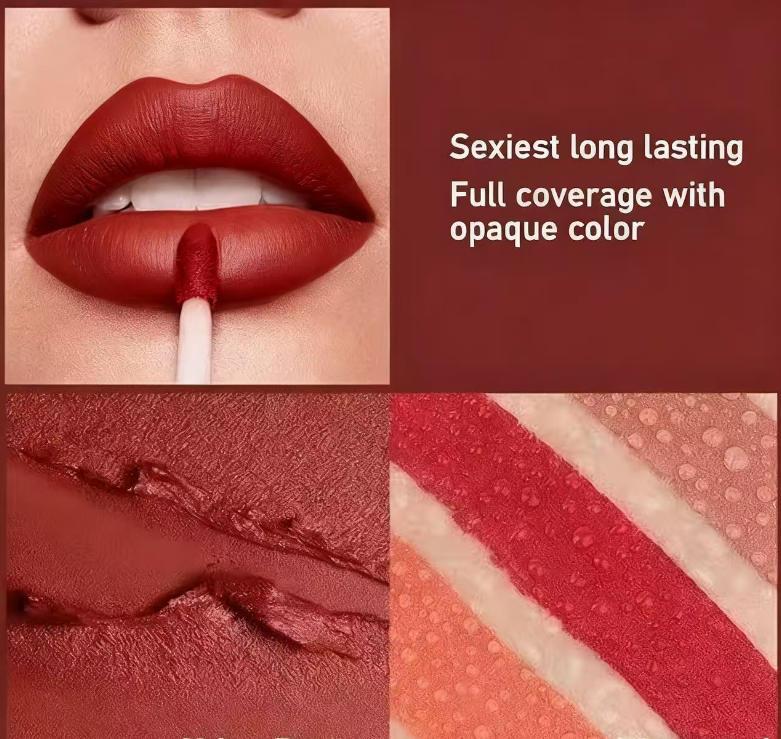 HANDAIYAN 6 Counts Waterproof Long-Lasting Matte Liquid Lipstick Set High Pigmented Nude Non-Stick Cup Lip Gloss Kit for Girls Women Make Up Gift Set Makeup Pearl HANDAIYAN 6 Counts Waterproof Long-Lasting Matte Liquid Lipstick Set High Pigmented Nude Non-Stick Cup Lip Gloss Kit for Girls Women Make Up Gift Set Makeup Pearl