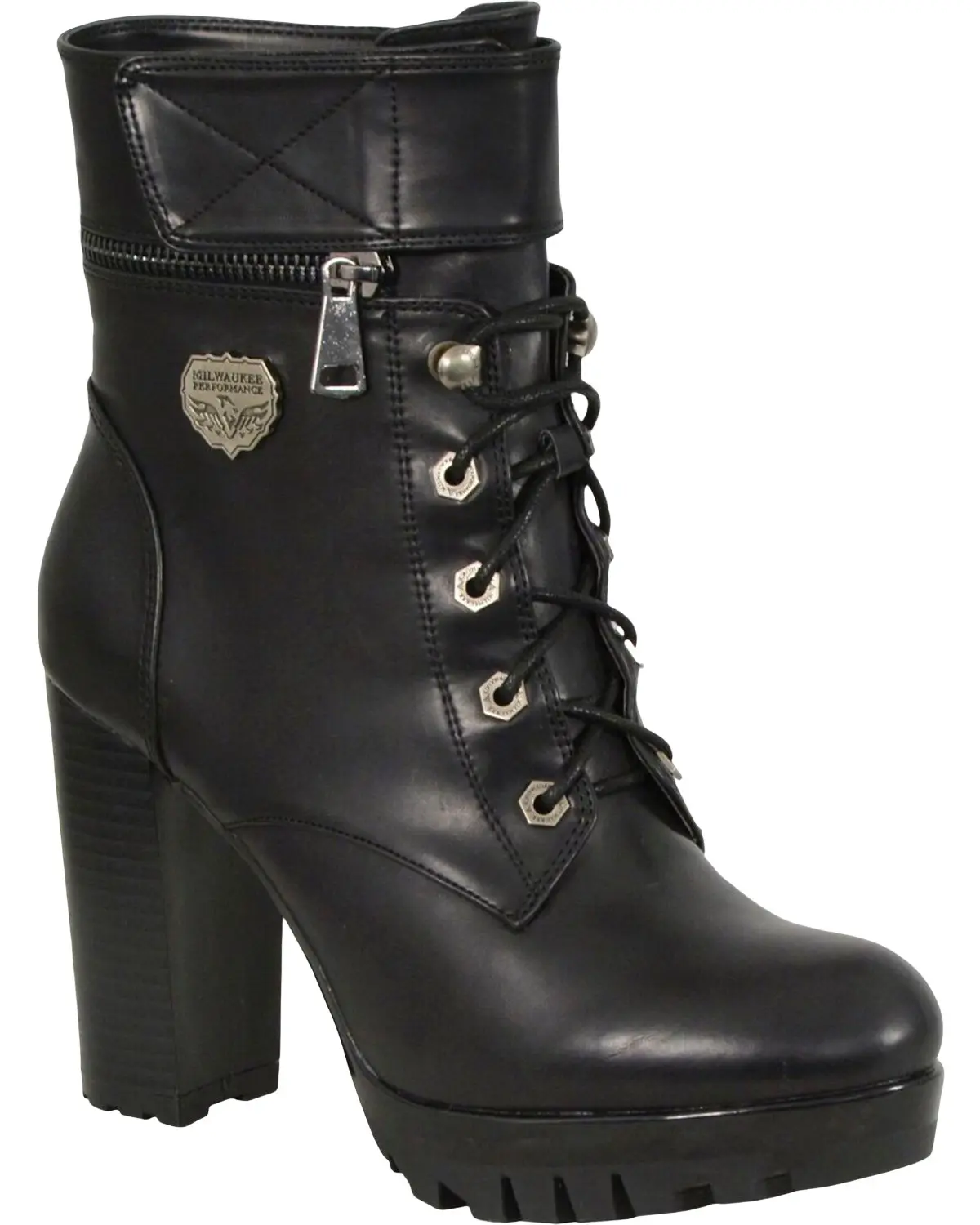 Milwaukee Leather Women's Milwaukee Women'S Lace-To-Toe Double Height - Mbl9425