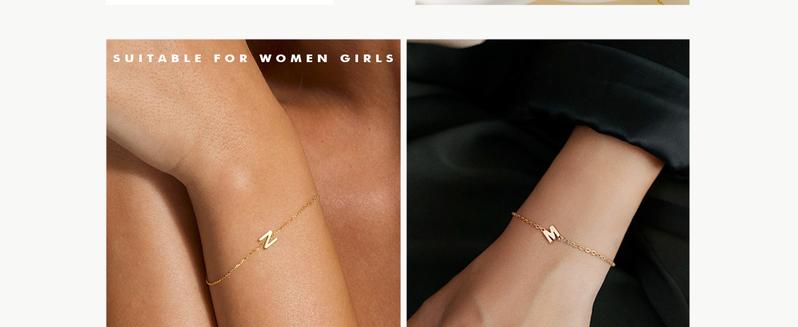 Turandoss Initial Bracelets for Women — Dainty Letter Jewelry, Perfect Gifts and Everyday Wear