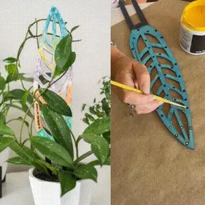 BARE™ Anthrulla™ - Customizable wooden plant support - Inspired by the Queen Anthurium leaf