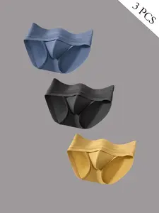 3 Pack Men’s Brief Underwear – Soft, Breathable, Low-Rise Athletic Fit with a Contoured Pouch