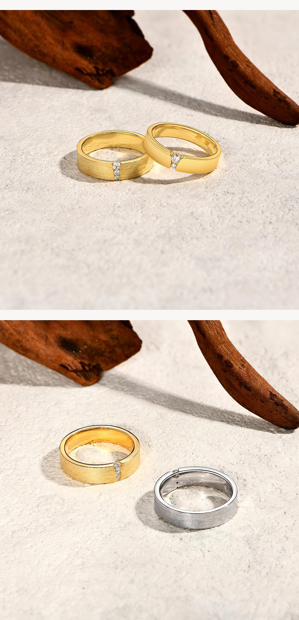 ATTAGEMS 925 Sterling Silver Round Shape Lab-Created Moissanite Ring for Women Men Couple Ring Daily Wear Fine Jewelry R292