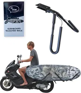 Ho Stevie! Scooter/Moped/eBike Surfboard Rack - Easy Install for Most Scooters - Less Gas, Easy Parking - for Surf Boards 8 Feet or Shorter