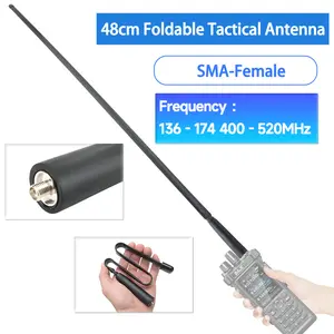 Foldable CS Tactical Antenna SMA-Female Dual Band UHF VHF For BAJETON BJ-8300 BJ-7800 BJ-7800 Quansheng TK11 Baofeng UV-5R