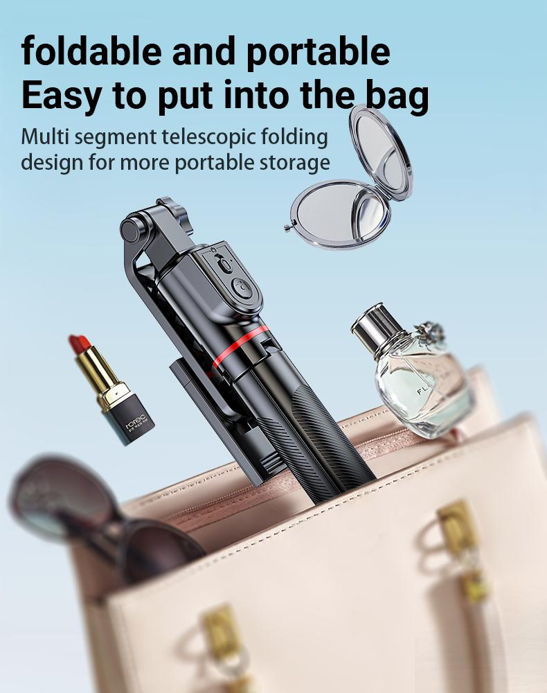 INFOJIFA 2026 New Multi-Function Selfie Stick, 1.8m Extendable Selfie Stick With Wireless Bluetooth Remote, 360° Rotation Design, Ideal For Vlogging, Compatible With IPhone 17/16/15/14 and Android Phones.