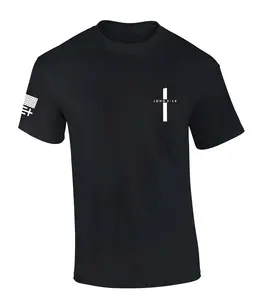Trenz Shirt Company Mens Christian Tshirt John 3:16 Simple Cross Crest Design Short Sleeve T-shirt
