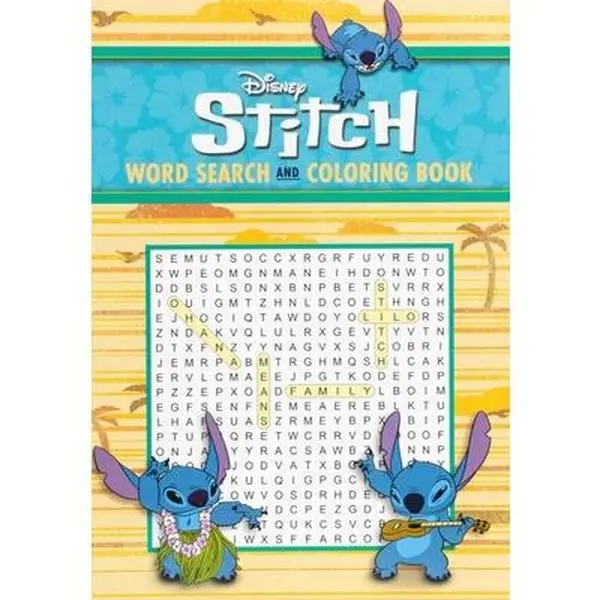 Disney Stitch Activity Book - Word Search and Coloring, by Editors of Thunder Bay Press, Paperback, Activity Books