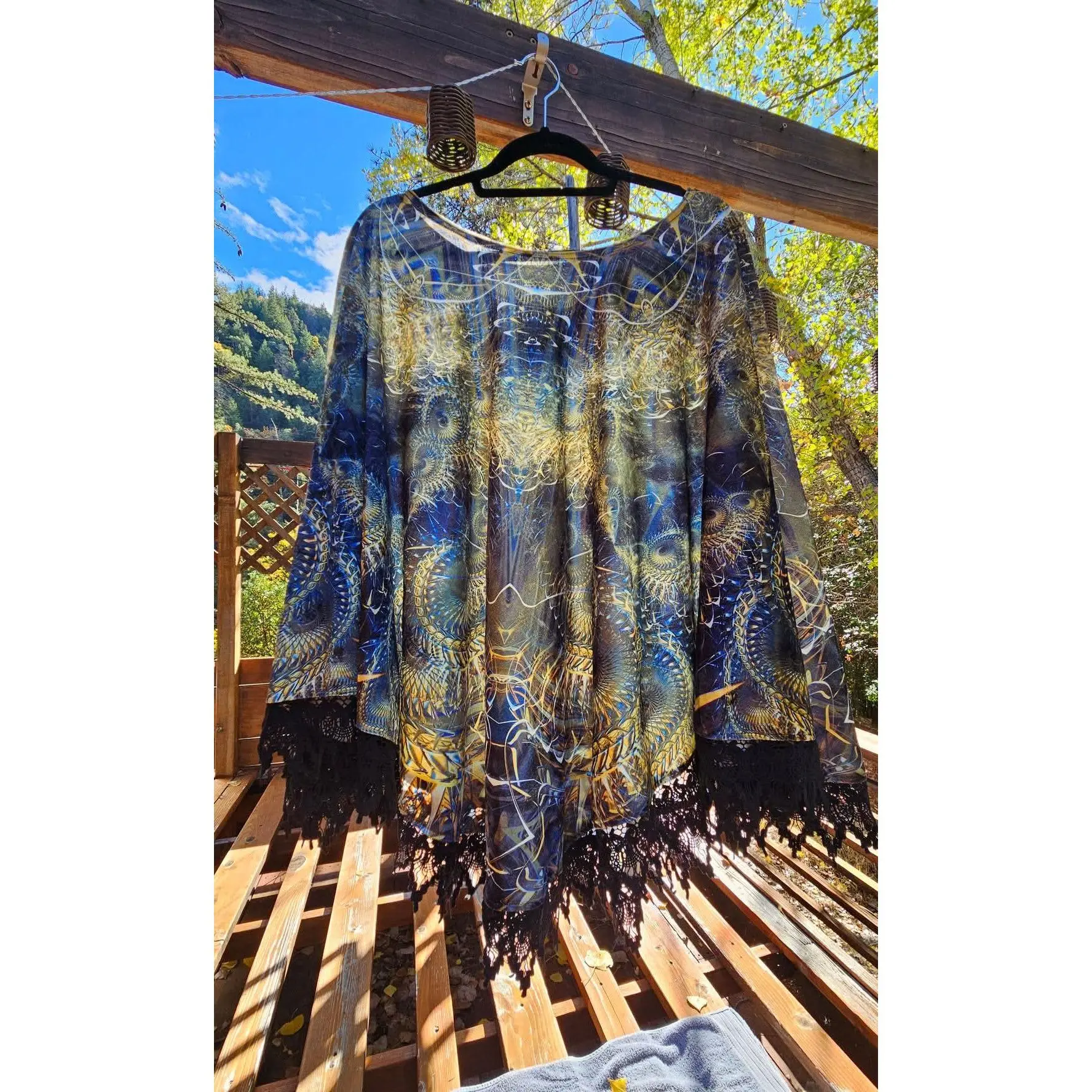 Give it a Whirl Crushed Velvet Pullover Shawl