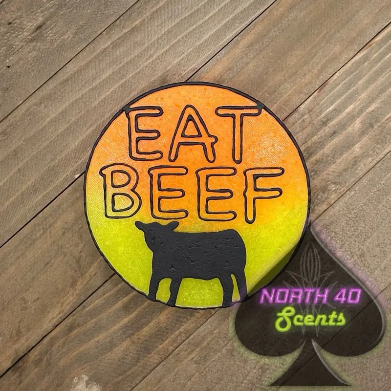 Eat Beef, steer profile car freshie
