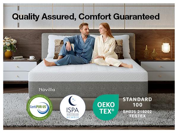 Gel Memory Foam Mattress for Cool Night &  Fiberglass-Free，Full/Queen/KIng Size ,6/8/10/12/14 Inch Medium Firm  in Box for Cool Sleep and Pressure Relief&Perfect Balance of Softness.Holiday Haul