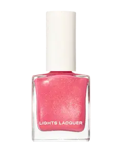 Strawberry Picnic Nail Polish - Strawberry Pink with Fine Gold Shimmer Finish