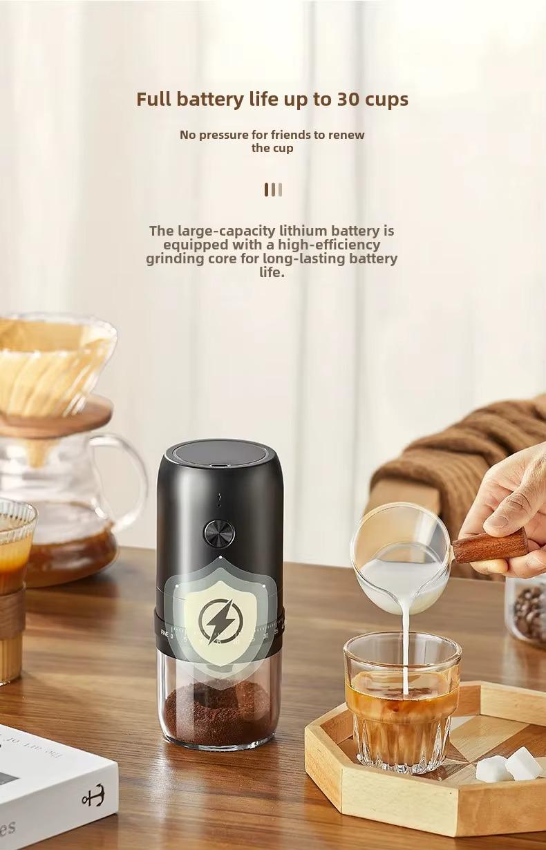 Portable Electric Coffee Grinder, Rechargeable Household Coffee Grinding Machine, 40 Gears External Adjustment, Perfect for Vacation and Travel Portable Electric Coffee Grinder, Rechargeable Household Coffee Grinding Machine, 40 Gears External Adjustment, Perfect for Vacation and Travel