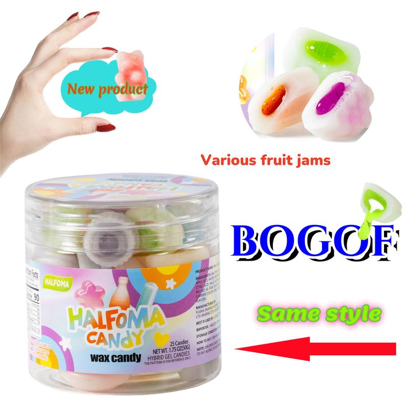 【Buy 1 Get 1 Free】Mini Wax Bottle Candies Mixed Jam Flavors Cute Shapes