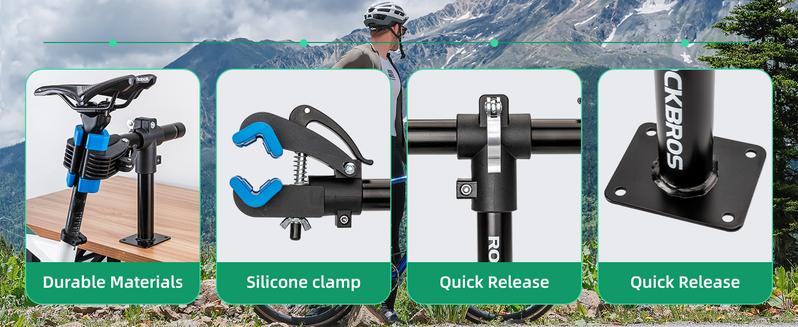 ROCKBROS Bike Repair Stand Bench Mount Home Bike Stand for Maintenance Bike Clamp Workbench Work Stands Bicycle Repair Rack for Road Mountain MTB Bikes