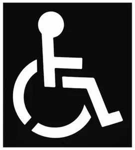 C.H. Hanson Facility Stencils, Type: Graphic/Symbol Only, Message Type: Parking Lot, Legend: Handicap Symbol, Character Height (Inch): 43, Graphic Type: Handicapped Symbol, Stencil Height (Inch): 46 12438