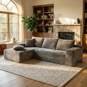 Full-Sponge Vacuum-Compressed Sofa, Bone-Free Design for Living Room/Bedroom, No Assembly Required, Modular Velvet Cloud Velvet Sofa that Converts into a Double Sofa Bed