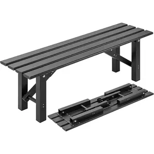 TECSPACE 3-Person Instant Folding Bench, 330 LBS Capacity Lightweight Aluminum Foldable Bench, No Assembly Required Comfortable Garden Kneeler Seat