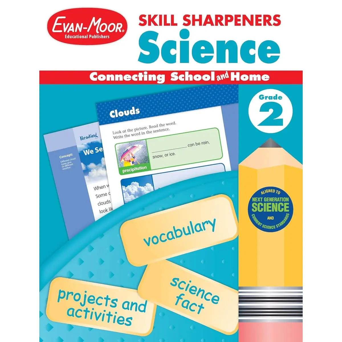 Evan-Moor Skill Sharpeners Science Workbook, Grade 2, Physical, Life, and Earth Science, Activities, Matter, Space, Animals, Plants, Habitats, Recycling, Geology, Weather, Engineering, Homeschool Paperback – Student Edition, January 1, 2015