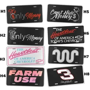 Can't Hide Money, It's Only Money, Farm Use, King Ranch, Chevrolet Heartbeat of America, License Plate, 100% Aluminum Truck Tag for Car, gift for Driver
