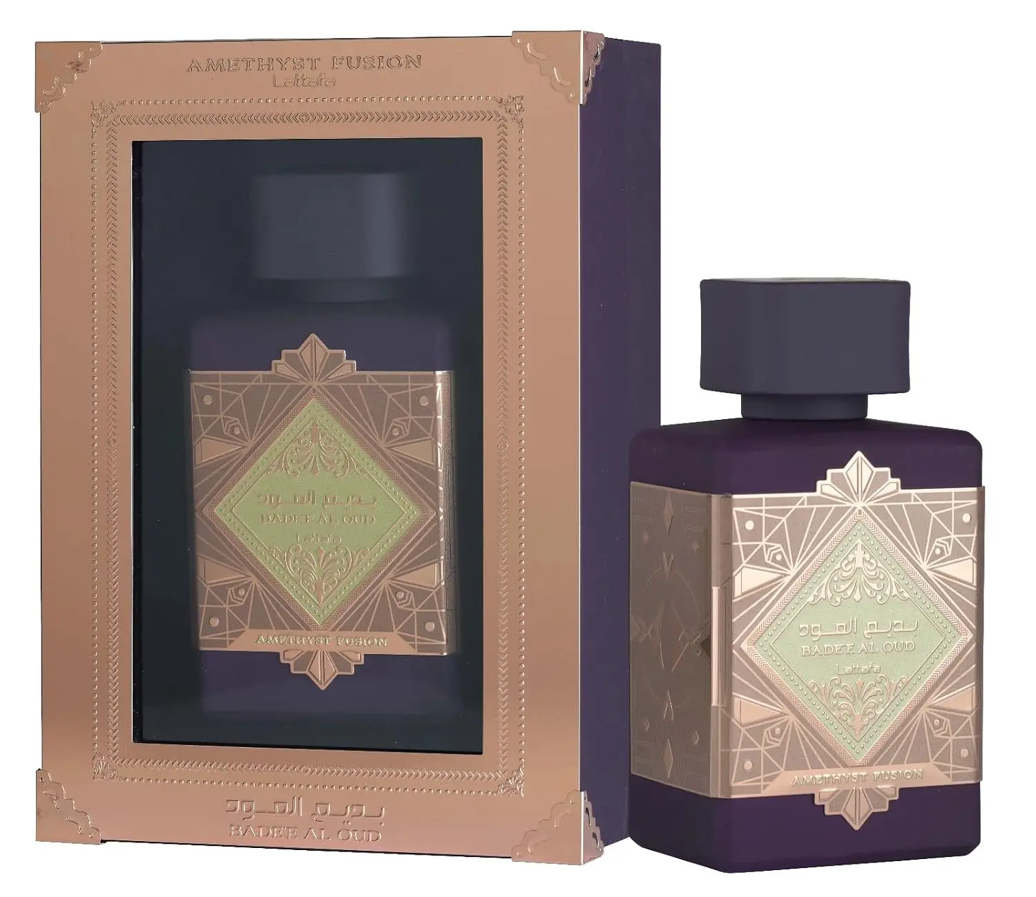 Lattafa Bade'e Al Oud Amethyst Fusion Eau de Parfum 100ml Unisex - Long Lasting Oriental Woody Perfume