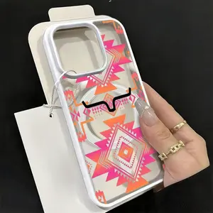 Aztec Pattern Phone Case, Tribal Geometric Style for iPhone 17 16 15 14 13 12 11 Plus Pro Max. A8