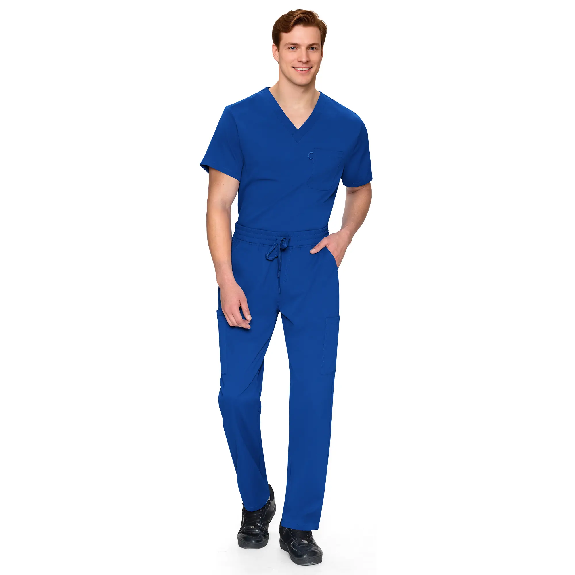 COZYSCRUBS Scrubs for Men Set - V-Neck Scrub Top and Straight Leg Pants with 11 Pockets COZY SCRUBS Vneck Workwear